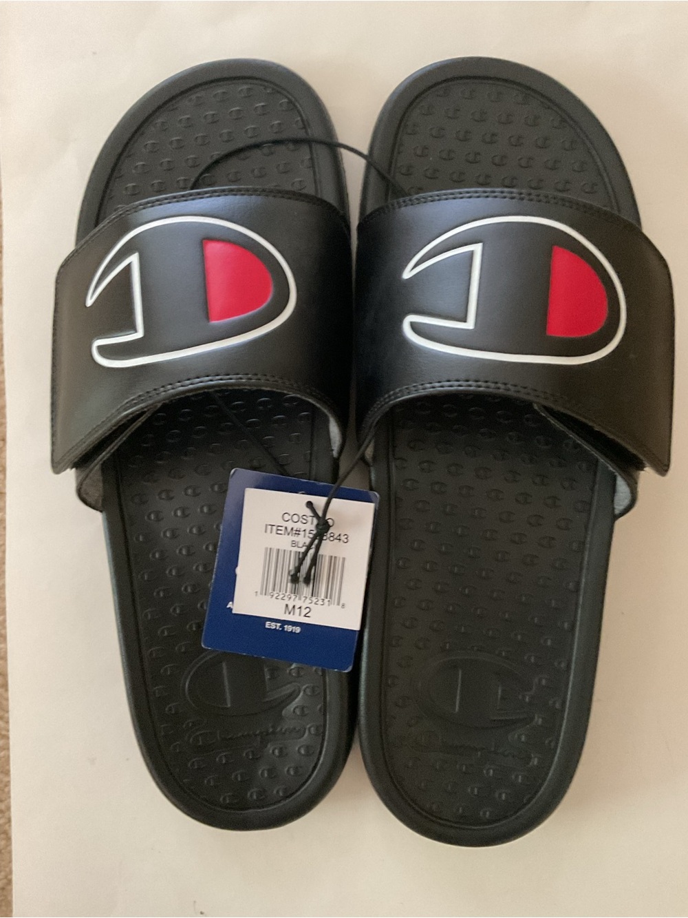 Black Men’s Champion Slides - New with Tags